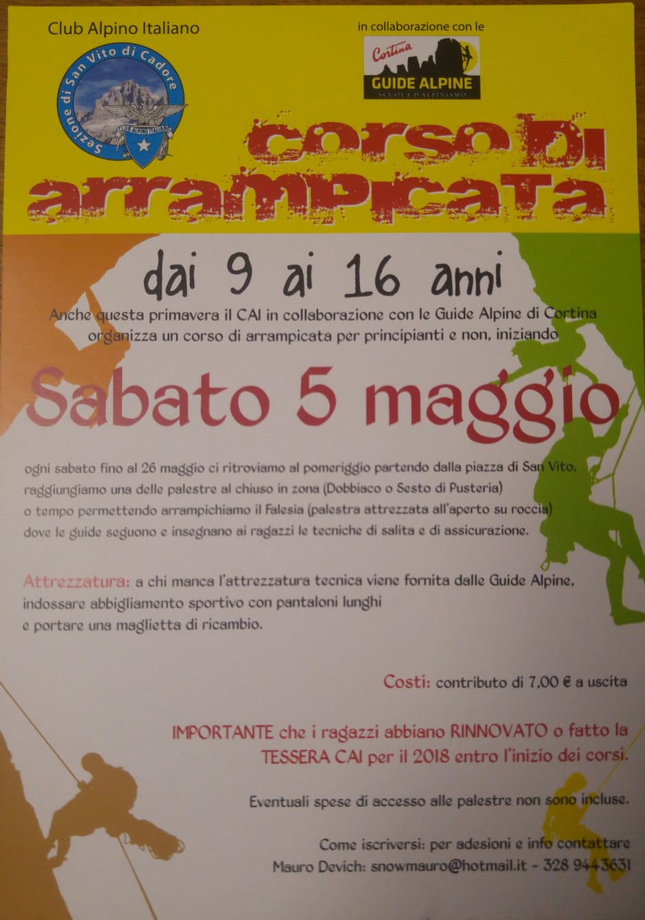 CAI - Sez. San Vito di Cadore - StagePrimavera