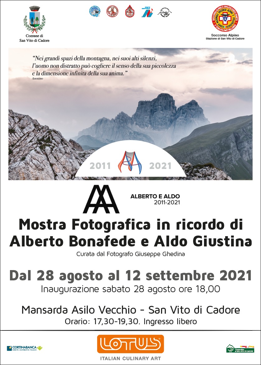 CAI - Sez.San Vito di Cadore - Mostra Fotografica in ricordo di Alberto e Aldo