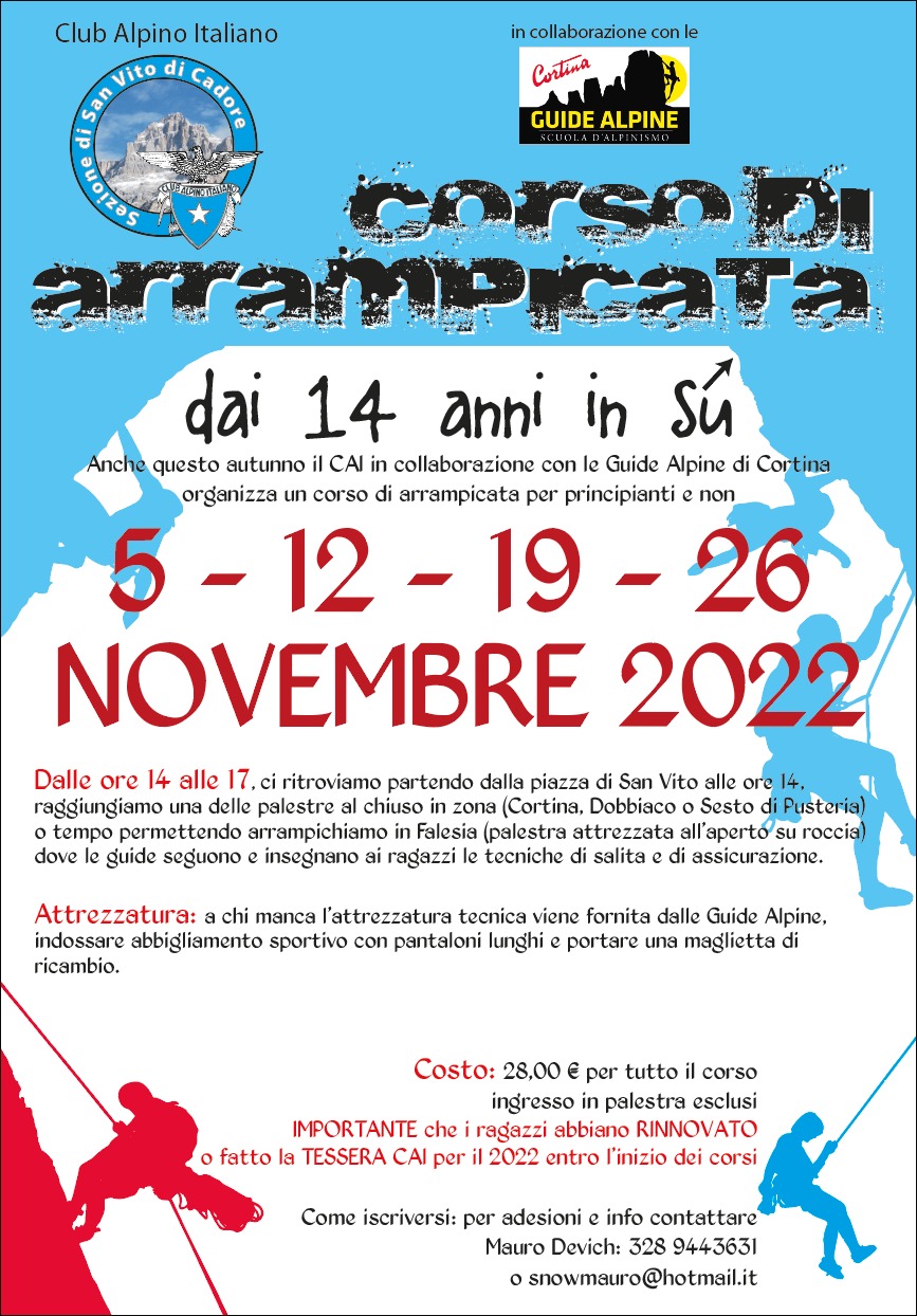 CAI Sez.San Vito C. - Stage Autunno 2022 - Corso arrampicata giovani CAI Sez.San Vito C. - Stage Autunno 2022 - Corso arrampicata giovani