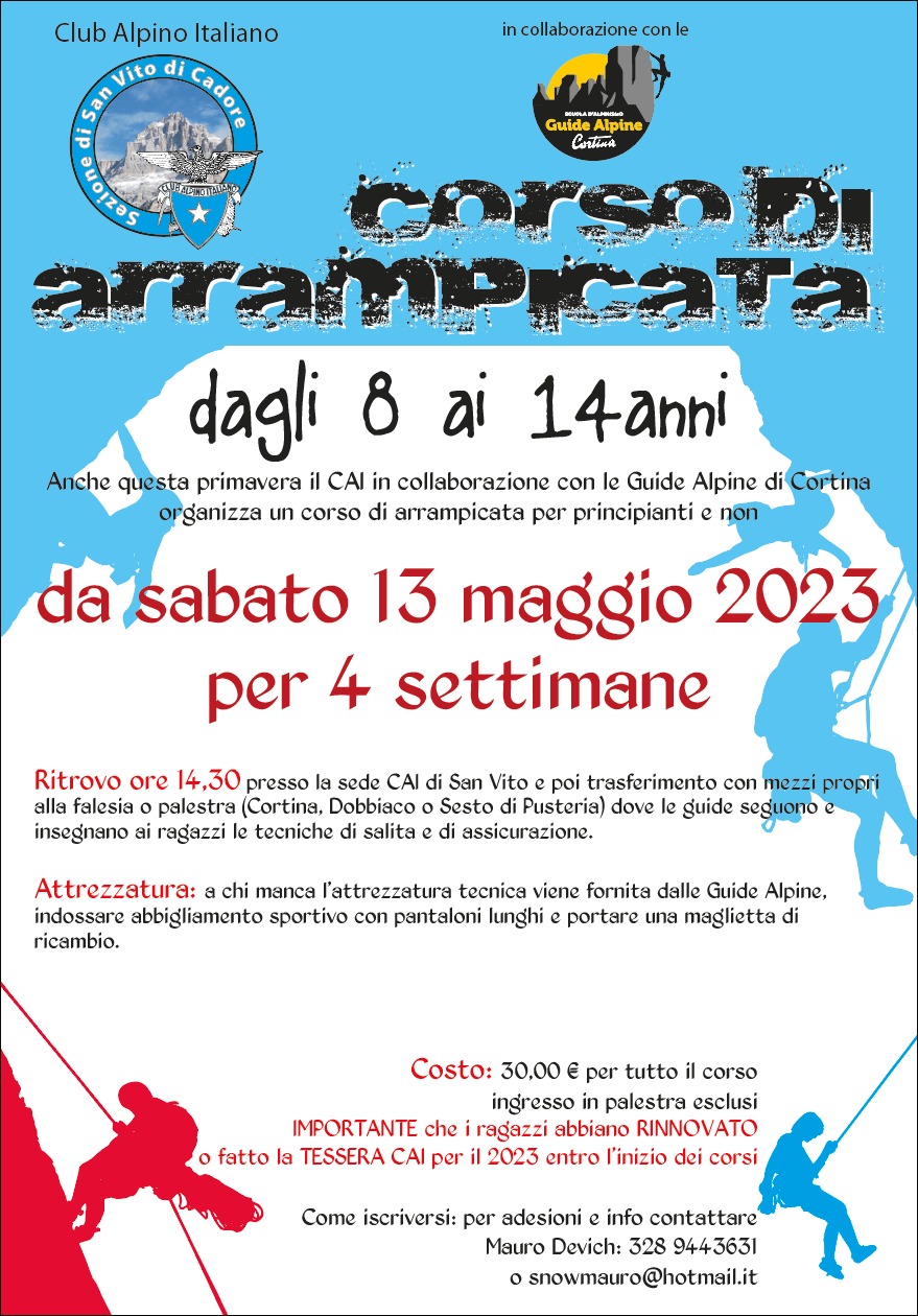 CAI Sez.San Vito C. - Stage Primavera 2023 - Corso arrampicata giovani